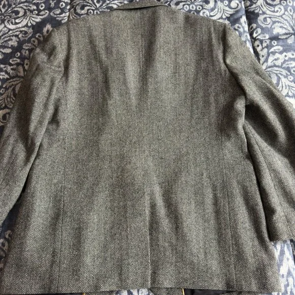 Vintage Haggar Imperial Black & White Herringbone Blazer | Made in USA | 44R - Picture 5 of 14